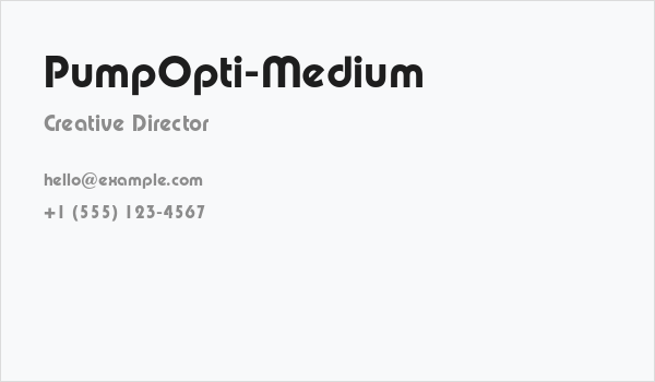 PumpOpti-Medium Business Card