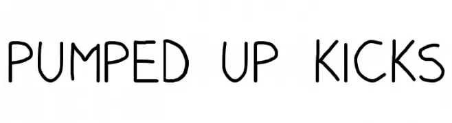 Pumped Up Kicks  フリーフォントのダウンロード
