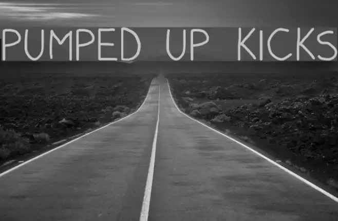 Pumped Up Kicks Font examples