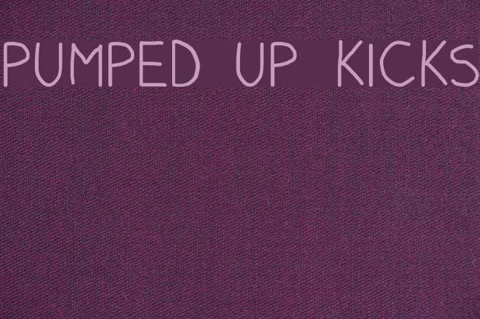 Pumped Up Kicks Font examples