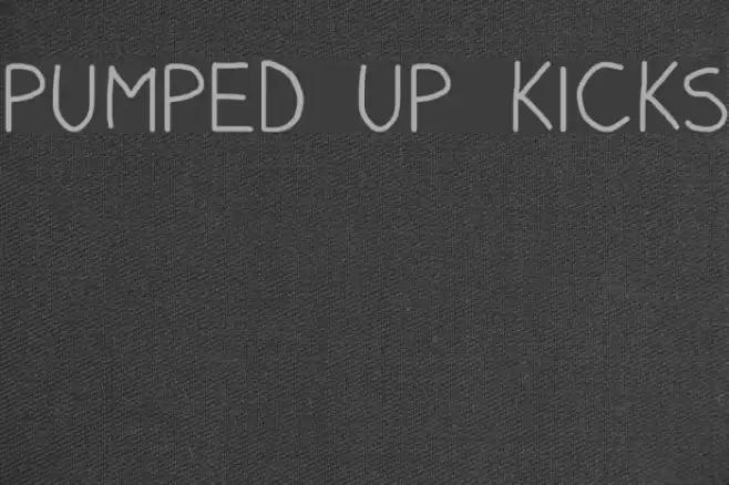 Pumped Up Kicks Font examples