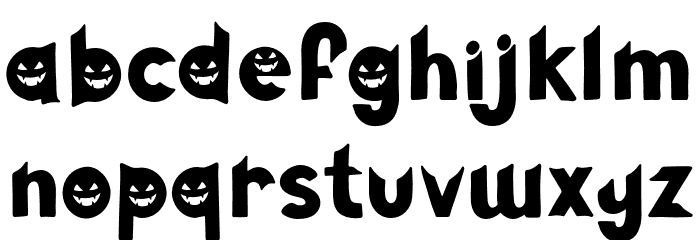 Pumpkin Face Display - Personal Use Font LOWERCASE