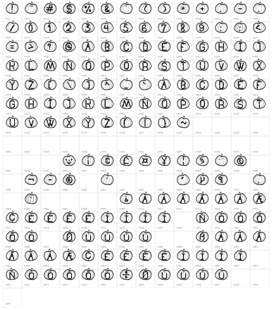 Pumpkin Halloween St Character Map