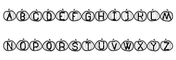 Pumpkin Halloween St Font LOWERCASE