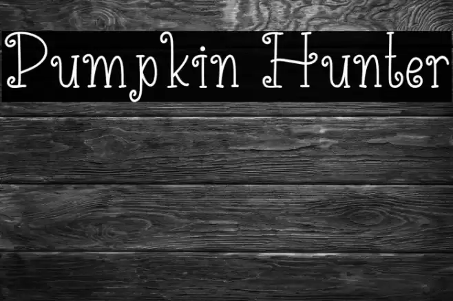 Pumpkin Hunter Font examples