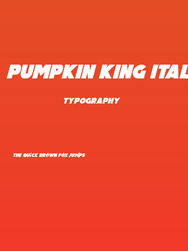 Pumpkin King Italic Poster
