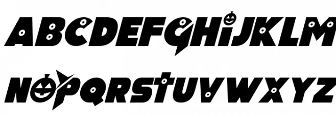Pumpkin King Italic Caratteri MINUSCOLO