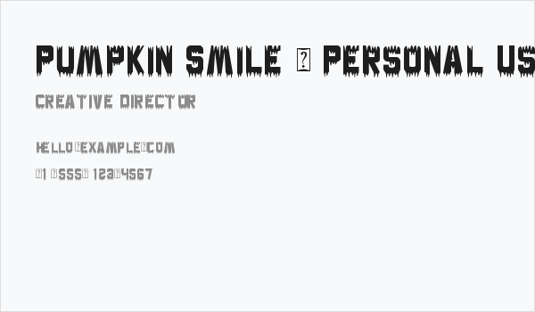 Pumpkin Smile - Personal Use Business Card