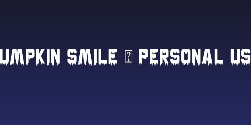 Pumpkin Smile - Personal Use Social Header