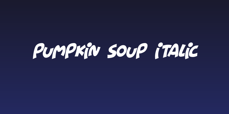 Pumpkin Soup Italic Social Header