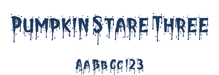 Pumpkin Stare Three Font Preview