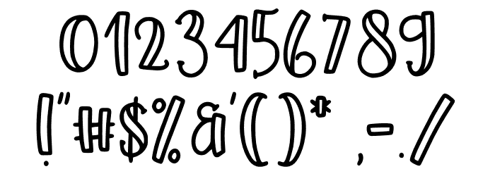 Pumpkin Syrup Line Font OTHER CHARS