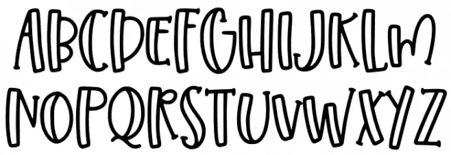 Pumpkin Syrup Line Font Litere mari