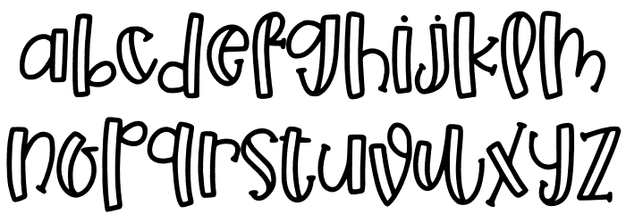 Pumpkin Syrup Line Font LOWERCASE