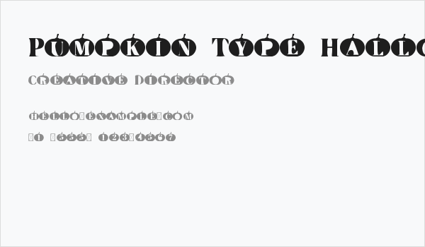 Pumpkin Type Halloween Business Card