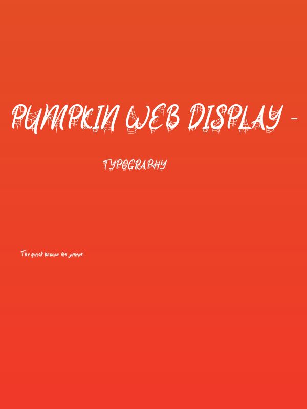 Pumpkin Web Display - Personal Use Poster