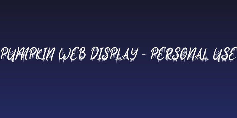 Pumpkin Web Display - Personal Use Social Header