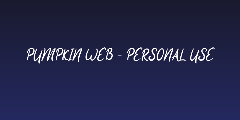 Pumpkin Web - Personal Use Social Header