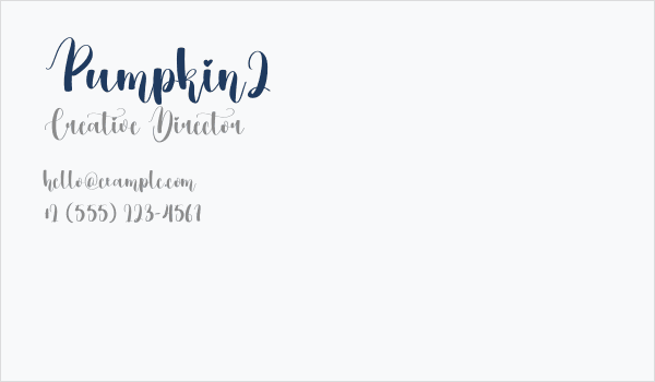 Pumpkin2 Business Card