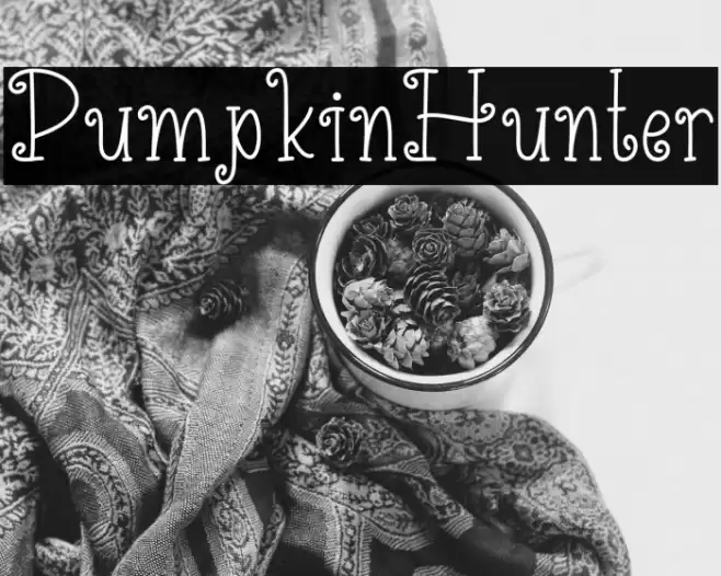 PumpkinHunter Font examples