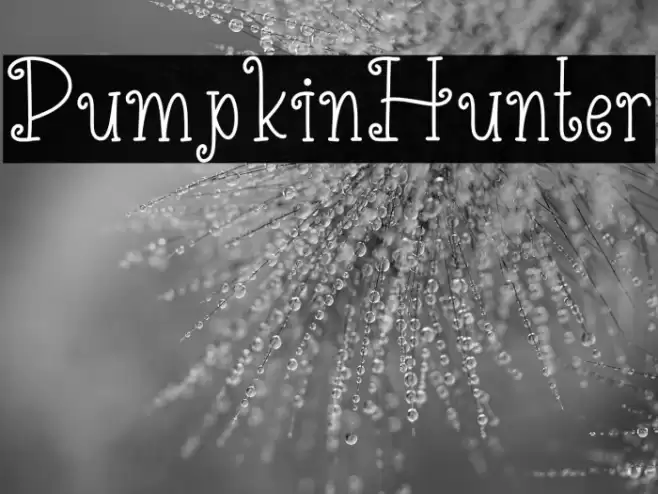 PumpkinHunter Font examples