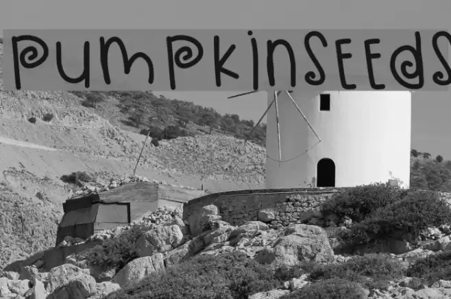 PumpkinSeeds Font examples