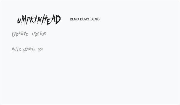 Pumpkinhead DEMO Business Card
