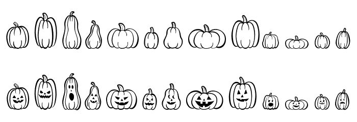 Pumpkins Are Cool لخطوط تنزيل حرف أخرى