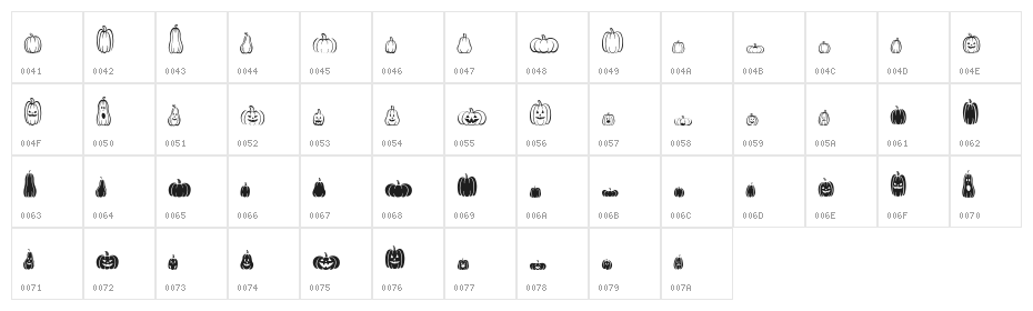 Pumpkins Are Cool Character Map