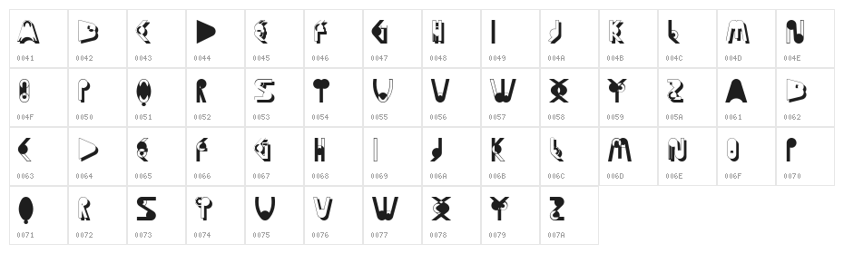 Pumza Regular Character Map