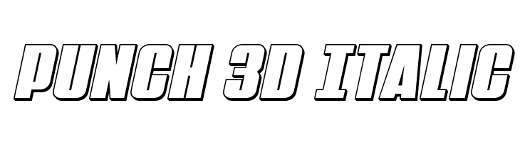 Punch 3D Italic  لخطوط تنزيل