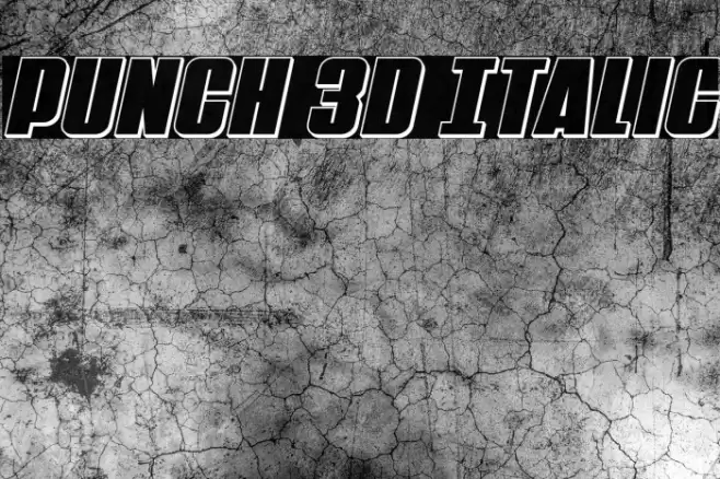 Punch 3D Italic Font examples