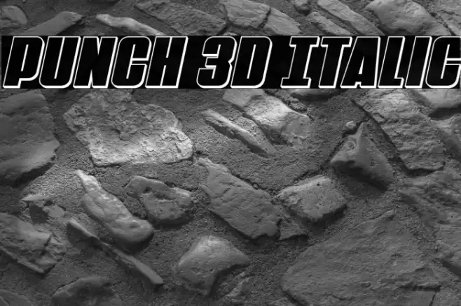 Punch 3D Italic Font examples