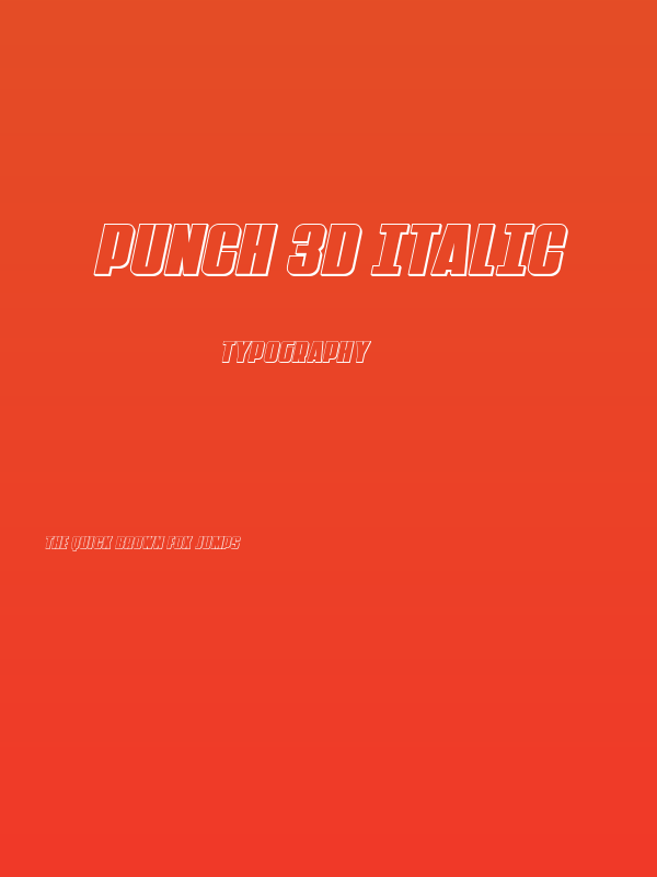 Punch 3D Italic Poster
