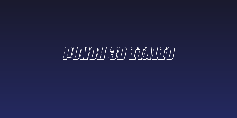 Punch 3D Italic Social Header
