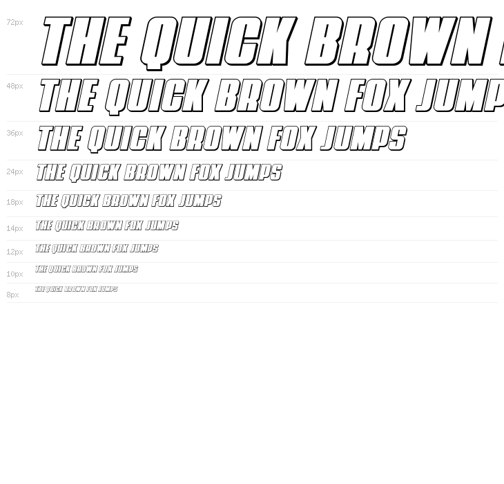 Punch 3D Italic Waterfall