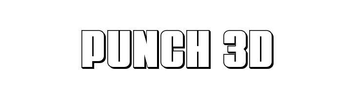 Punch 3D  Frei Schriftart Herunterladen