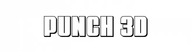 Punch 3D  les polices de caractères gratuit tlcharger