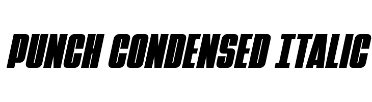 Punch Condensed Italic  フリーフォントのダウンロード