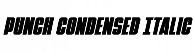 Punch Condensed Italic  フリーフォントのダウンロード