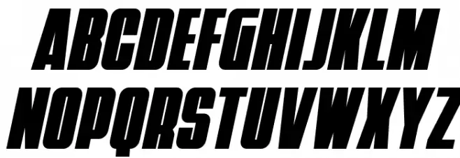 Punch Condensed Italic Font LOWERCASE