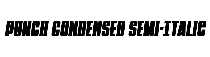 Punch Condensed Semi-Italic  font caratteri gratis