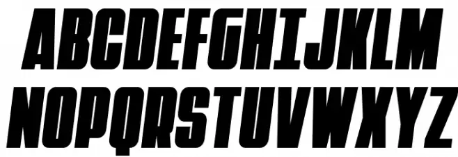 Punch Condensed Semi-Italic Schriftart Groß
