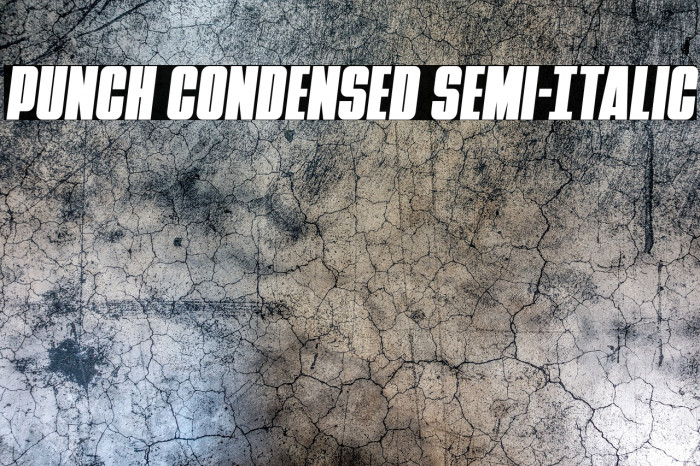 Punch Condensed Semi-Italic Example 2