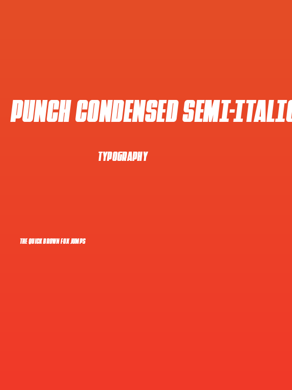 Punch Condensed Semi-Italic Poster