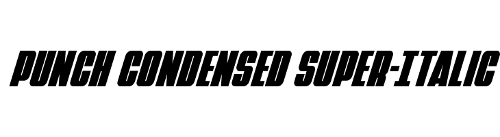 Punch Condensed Super-Italic  免费字体下载