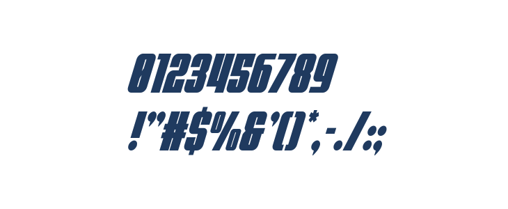 Punch Condensed Super-Italic Other Characters