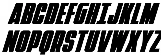 Punch Condensed Super-Italic 字体 大写