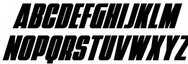 Punch Condensed Super-Italic फ़ॉन्ट लोअरकेस