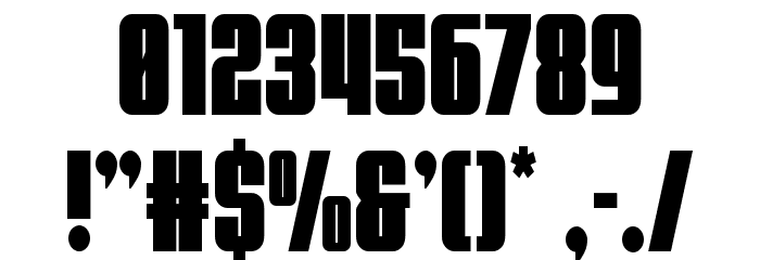 Punch Condensed Font OTHER CHARS